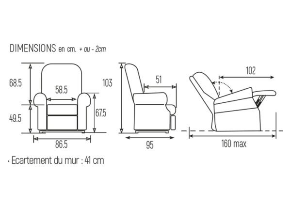 MEDI SPÉCIFIQUE MINI FORTE TAILLE Dimensiosn